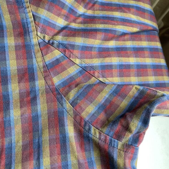 Duluth Button Down Shirt Men's Size Large Tall Multicolor Plaid Relaxed Fit - Picture 5 of 11